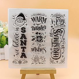 Christmas Clear Silicone Stamps, for DIY Scrapbooking, Photo Album Decorative, Cards Making, Stamp Sheets