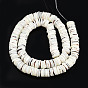 Natural Trochus Shell Beads Strands, Heishi Beads, Flat Round/Disc