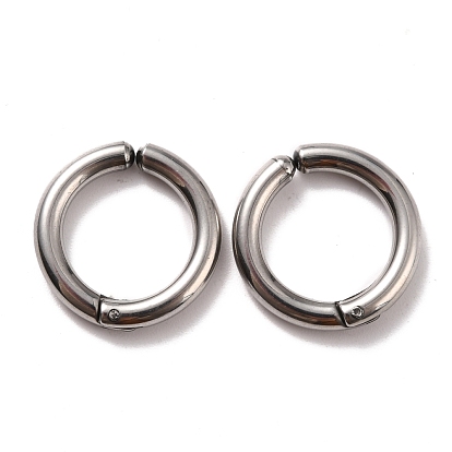 304 Stainless Steel Clip-on Earrings, Hypoallergenic Earrings, Ring