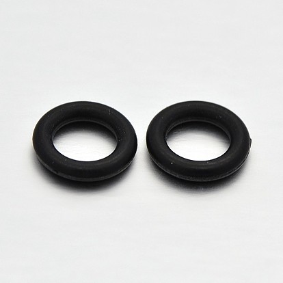 Rubber O Rings, Donut Spacer Beads, Fit European Clip Stopper Beads, 10x2mm