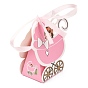 Forme de chariot pour bébé avec boîte d'emballage de bonbons à motif d'enfant, avec ruban, pour la boîte-cadeau de fête d'anniversaire