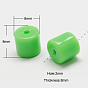 Solid Colour Acrylic Beads, Column, 8x8x8mm, Hole: 2mm, about 1075pcs/500g