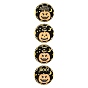 Halloween Self-Adhesive Paper Gift Tag Stickers, Flat Round with Pumpkin