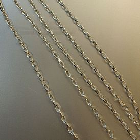 925 Sterling Silver Paperclip Chains, Soldered