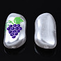 3 d cuentas de perlas de imitación de plástico abs impresas, oval con uva