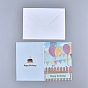 DIY Diamond Painting Kits for Kids, Balloon Pattern Birthday Card Making, with Envelope, Diamond Painting Cloth, Resin Rhinestones, Diamond Sticky Pen, Tray Plate and Glue Clay
