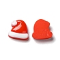Christmas Opaque Resin Cabochons, Christmas Hat