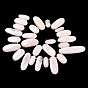 Rose naturel perles d'opale brins, top foré, charmes ovales