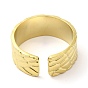 304 Stainless Steel Textured Open Cuff Ring for Women