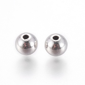 Perles en alliage de style tibétain, sans cadmium et sans plomb, ronde, 6mm, Trou: 1mm