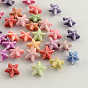 Craft Style Acrylic Beads, Starfish/Sea Stars, 10x10x5mm, Hole: 2mm, about 2300pcs/500g.