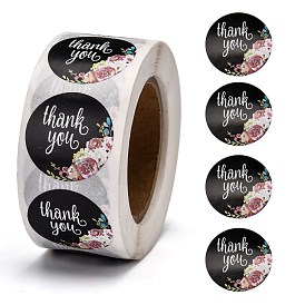 1 Inch Thank You Stickers, Self-Adhesive Paper Gift Tag Stickers, Adhesive Labels On A Roll for Party, Christmas Holiday Decorative Presents, Word