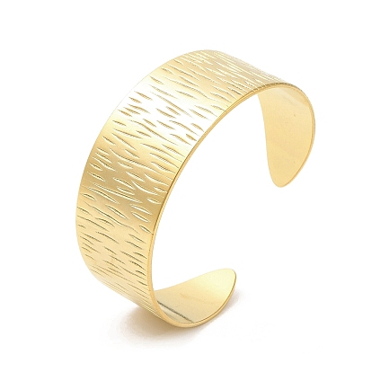 Ионное покрытие (ip) 304 браслеты из нержавеющей стали, широкие браслеты с манжетами, украшения для женщин