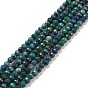 Natural Chrysocolla & Lapis Lazuli Beads Strands, Faceted, Round