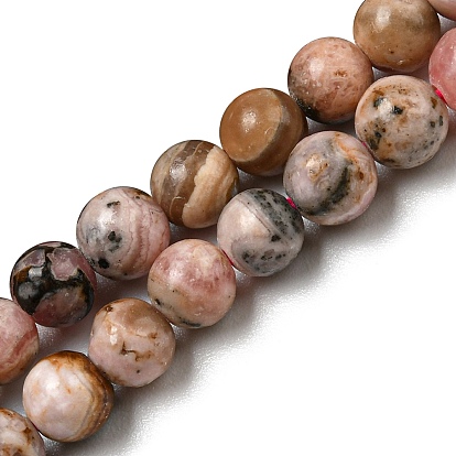 Natural Rhodonite Beads Strands, Round