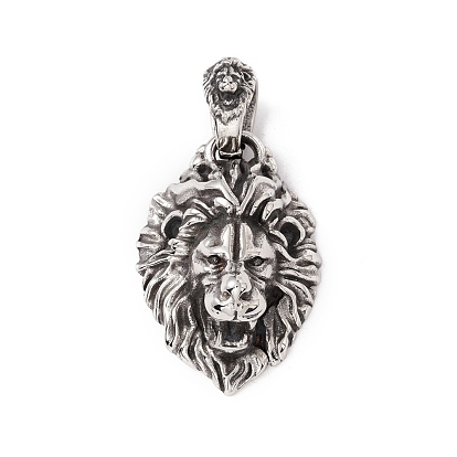 304 pendentif en acier inoxydable, lion