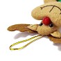 Non Woven Fabric Pendant Decorations, with Plastic Eyes, Christmas Reindeer/Stag