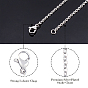 304 Stainless Steel Cable Chain Necklaces, with Lobster Claw Clasp