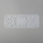 Moldes colgantes de silicona de copo de nieve de navidad diy, moldes de resina, para resina uv, fabricación de joyas de resina epoxi
