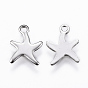 304 Stainless Steel Charms, Starfish/Sea Stars