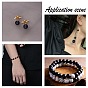 DIY Natural Black Agate Stretch Bracelets Making Kits, include Frosted Round Beads, Elastic Thread