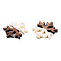 Christmas Theme Opaque Resin & Walnut Wood Pendants, Snowflake Charm