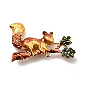 Alloy Brooches, Cadmium Free & Lead Free, Squirrel