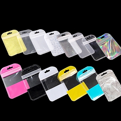 Прямоугольные пластиковые подарочные пакеты с замком-молнией, самозапечатывающиеся повторно закрывающиеся мешочки для хранения часов с ручкой-брелком