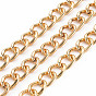 Brass & Iron Curb Chains, Faceted, with Spool, Unwelded