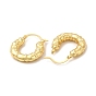 Rack Plating Brass Donut Hoop Earrings for Women, Lead Free & Cadmium Free