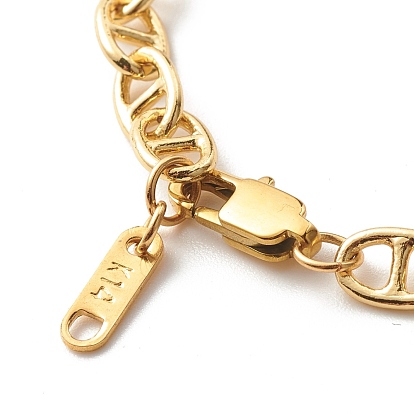 Brass Mariner Links Chain Anklets for Women