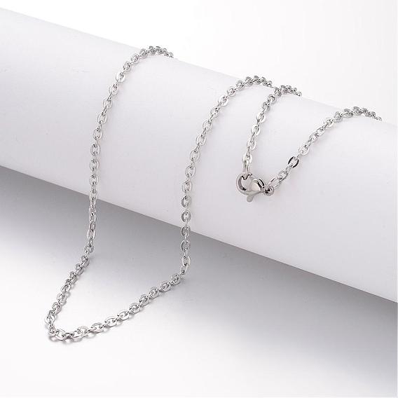 Ion Plating(IP) 304 Stainless Steel Necklace, Cable Chains, with Lobster Clasps