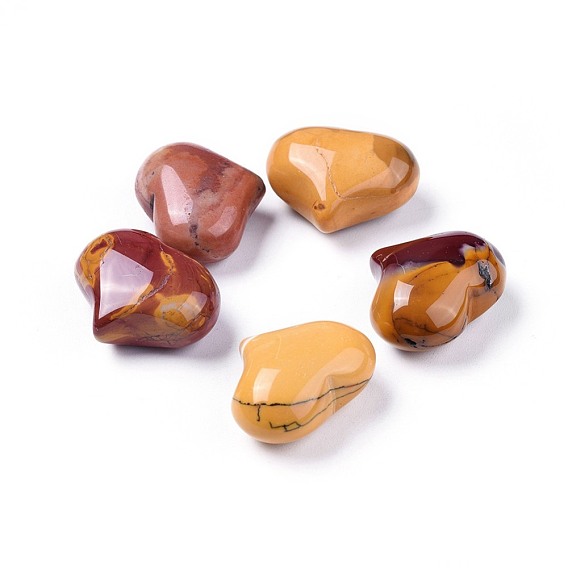 Natural Mookaite Heart Palm Stone, Pocket Stone for Energy Balancing Meditation