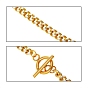 Brass Curb Chain Bracelet & Curb Chain Necklace Sets, with with Enamel and 304 Stainless Steel Toggle Clasps