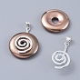 Brass Spiral Donut Bails, Donuthalter, Fit For Pi Disc Pendants Jewelry Making, Nickel Free