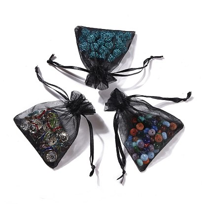 Сумочки из органзы, мешочки подарка украшения для мешков конфеты, высокая плотность, прямоугольные