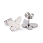 304 Stainless Steel Butterfly Stud Earrings for Women
