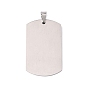 201 Stainless Steel Rectangle Stamping Blank Tag Pendants