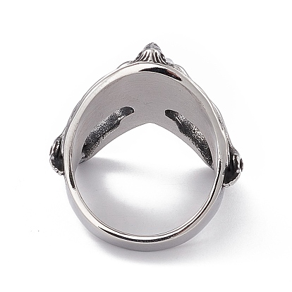 Готика 304 кольцо на палец из нержавеющей стали, женские широкие кольца для мужчин и женщин