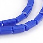 Faceted Cuboid Solid Color Glass Bead Strands, 4x2mm, Hole: 0.5mm, about 100pcs/strand, 15.7 inch