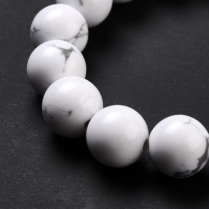 Synthetic Howlite Beads Strands, Round