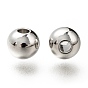 304 Stainless Steel Smooth Round Beads, Ion Plating (IP)