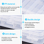 Benecreat пластиковая съемная разделительная коробка двухслойные пластиковые разделительные контейнеры с регулируемыми разделителями для контейнеров для хранения сережек прозрачный пластиковый контейнер для бусинок