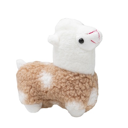Cute Plush PP Cotton Alpaca Doll Pendant Decorations, Alloy Keychain