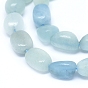 Natural Aquamarine Beads Strands, Nuggets