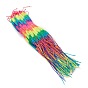 Изготовление регулируемого браслета из полиэстера цвета радуги для женщин