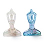 Galvanoplastie décorations de déesse de yoga en cristal de quartz naturel, cadeau de guérison de cristal reiki, décorations d'affichage à la maison