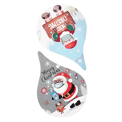 Rollo de lágrima de tema navideño pegatinas, etiquetas autoadhesivas de etiquetas de regalo de papel, para la fiesta, regalos decorativos
