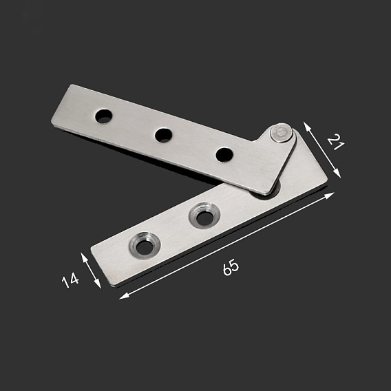 Stainless Steel Pivot Hinges Offset Knife Hinges, Rotating Hinges, for Wardrobe Door and Table Accessories