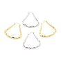 Textured Triangle Hoop Earrings for Girl Women, Long-Lasting Plated Brass Earrings